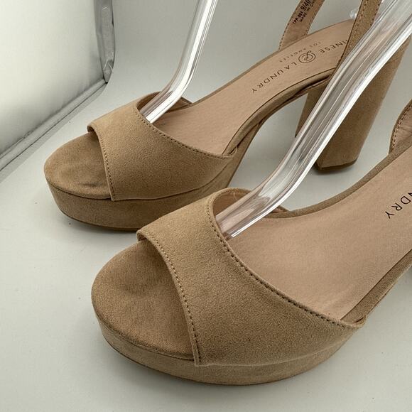 CHINESE LAUNDRY Theresa platform block heel sandal, Bone, BRAND Size 9 EUC - Picture 4 of 11